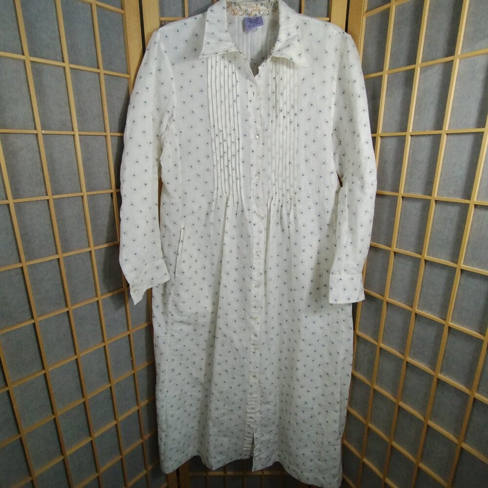 Thierry Colson Cotton Linen Long Sleeve Dress Size XL